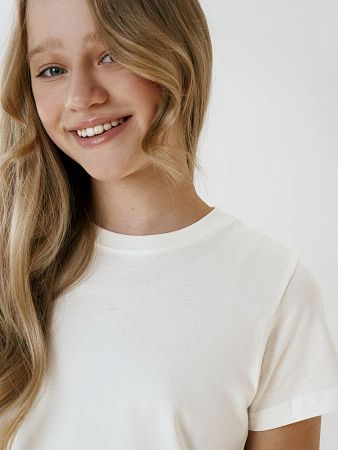 Футболка детская T-Bolka Kids, белая (теплый оттенок), размер 8 лет (118-128 см)