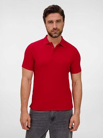 Рубашка поло унисекс Tervise, красная, размер S