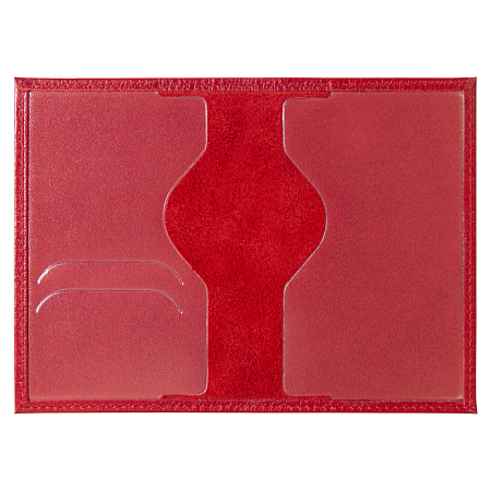 Обложка для автодокументов Leather Sky Flotter Sun из натуральной кожи, красная
