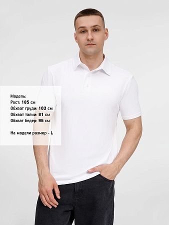 Рубашка поло унисекс Senti, белая, размер S