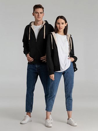 Толстовка унисекс на молнии Sherpa 280, черная, размер XXS