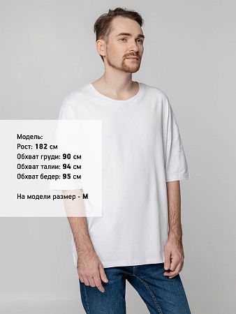 Футболка унисекс оверсайз Crosstown, белая, размер S