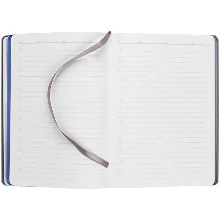 Ежедневник Rubikon на заказ, недатированный серо-синий