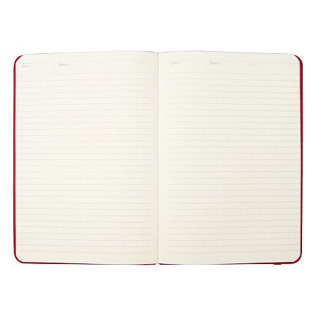 Блокнот Flexy Forest Urban Soft leather  А5, недатированный, с резинкой и петлей для ручки, в гибкой обложке, черно-красный