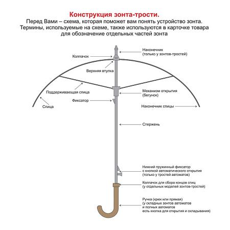 Зонт складной автоматический Forest BERGEN, диаметр 103 см, радиус 23 дюйма, 10 панелей, с UV защитой без подарочной коробки, бордовый
