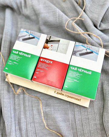 Подарочный набор «Полезная разгрузка»: фундук, чай, паллета