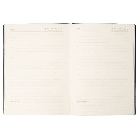 Ежедневник Flexy Foggia Leatherette B5, черный, недатированный, в гибкой обложке  в подарочной коробке