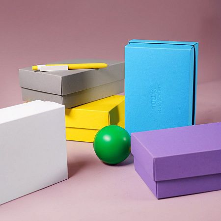 Коробка картонная, "COLOR" 11,5*6*17 см; голубой