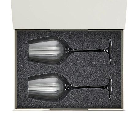 Подарочный набор 2 бокала для вина Бланш (Blanche) в серой коробке