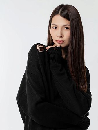 Джемпер оверсайз унисекс Grunge, черный, размер S/M