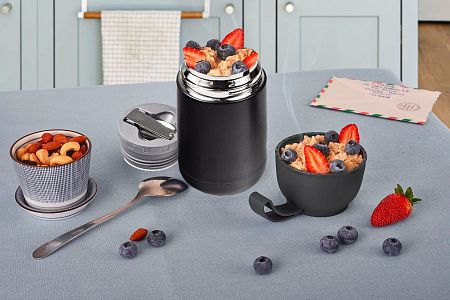 Набор подарочный Solution Duo (плед, термос для еды), красный