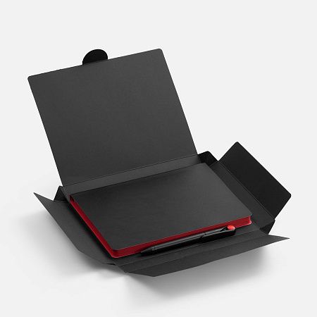 Набор Doppio, черный с красным