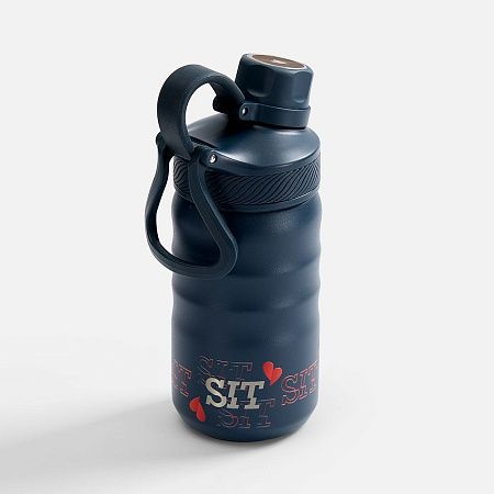 Термобутылка Fujisan 2.0 без логотипа, темно-синяя