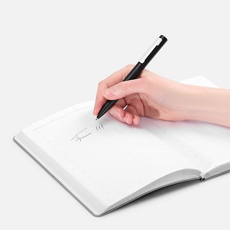 Ручка шариковая Inkolor, черная с белым