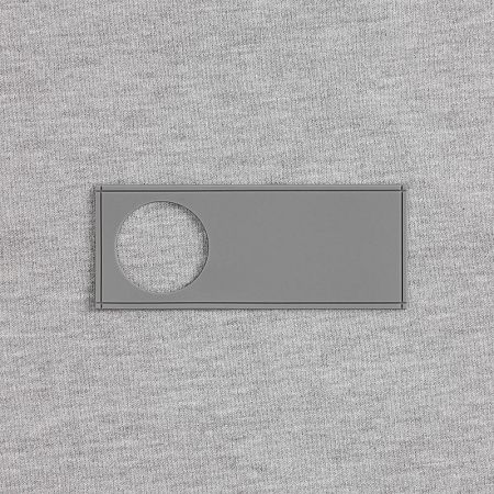 Лейбл из ПВХ с вырубкой «Круг», серый