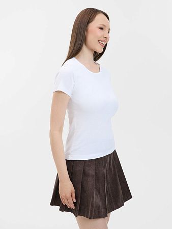 Футболка женская с круглым вырезом Lady 220 белая, размер M