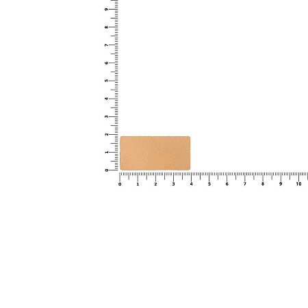 Лейбл кожаный Pasek, XS, бежевый