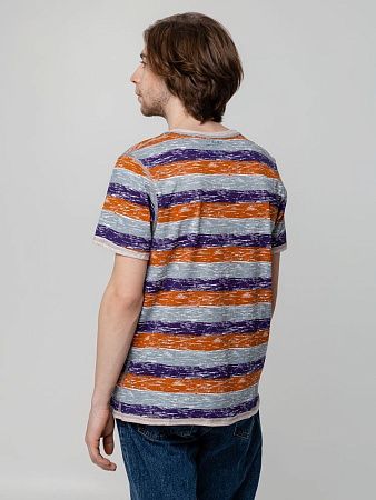 Футболка мужская Rayet двусторонняя, оранжевая с фиолетовым, размер M