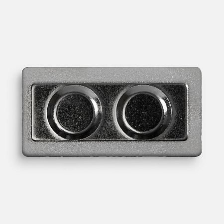 Значок Magnet Matto, серебристый глянцевый