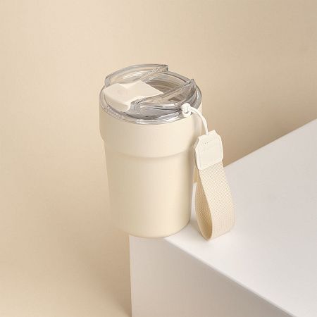 Термокружка вакуумная Монако (Monaco), бежевый