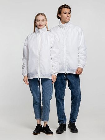 Ветровка унисекс Shift, белая, размер XS