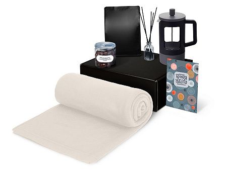 Подарочный набор «Re:y. Vive» с пледом, френч-прессом и кофе