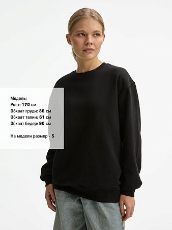 Свитшот унисекс Columbia, черный, размер XS