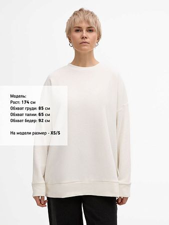 Свитшот унисекс S2, молочно-белый, размер M/L