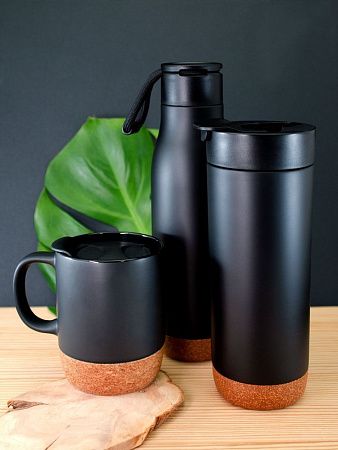 Термобутылка Steady, черная