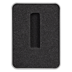 Футляр Bergamo для флеш накопителя металлический, размер 11,5*8,5 см, серебристый