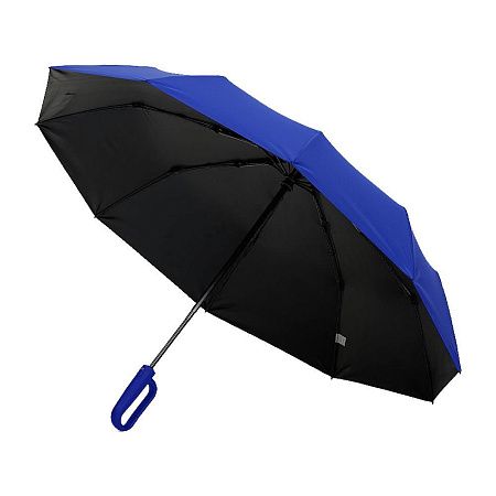 Зонт складной автоматический Forest Marseilles Bicolor, диаметр 117 см, 10 панелей, с UV защитой,  в подарочной коробке, синий