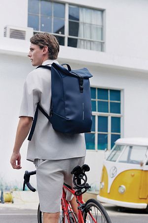 Антикражный водонепроницаемый рюкзак Urban Flap-Top, темно-синий