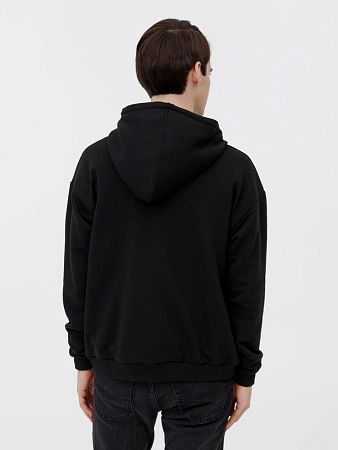 Толстовка унисекс оверсайз на молнии Zippy Terry, черная, размер XS/S