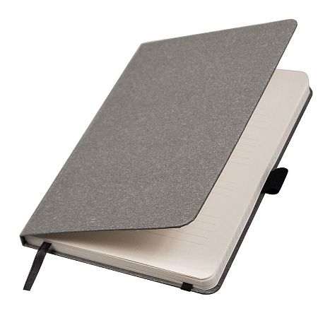 Блокнот Forest  Alfa Polo Recycled Paper А5, недатированный, в твердой обложке,  с резинкой и петлей для ручки, темно-серый