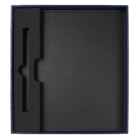 Коробка подарочная, размер  203*220*30 мм,  Solution Gift Soft Touch для ежедневника и ручки, темно-синяя