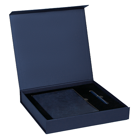 Набор подарочный Solution Prestige Duo (Ежедневник B5, ручка шариковая), темно-синий