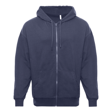 Толстовка STAN оверсайз на молнии с капюшоном футер без начёса 240, 99, Графит,  (101)  (50/L)