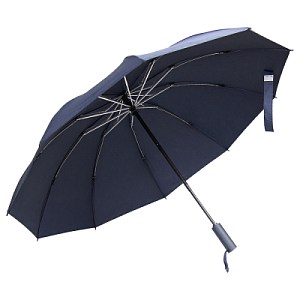 Зонт складной автоматический обратного сложения, Forest Lotus Reverse, диаметр 103 см, радиус 23 дюйма, 10 панелей, без подарочной коробки, темно-синий