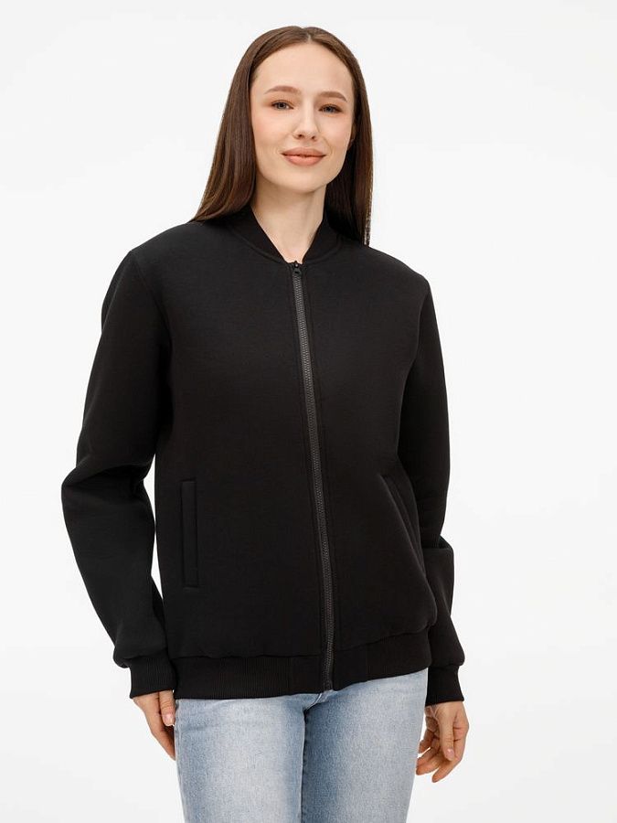 Бомбер унисекс Estado, черный, размер S