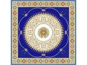 Платок «Павловск. Севрский фарфор», цвет: синий, многоцветный