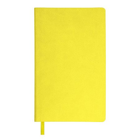 Бизнес-блокнот FUNKY, 130*210 мм, желтый,  серый форзац, мягкая обложка,  блок в линейку