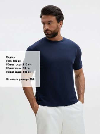 Футболка унисекс Durington, темно-синяя, размер XS/S