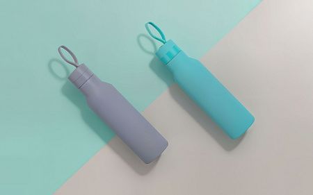 Бутылка для воды "Фитнес" 700 мл, покрытие soft touch