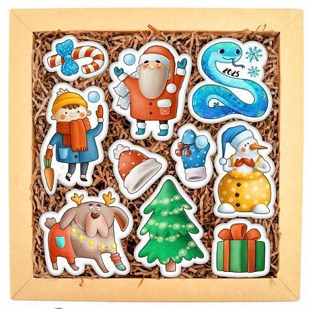 Набор печенья брендированный, 25х25 см