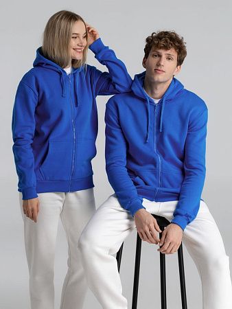 Толстовка на молнии с капюшоном Siverga Heavy 2.0, ярко-синяя, размер S