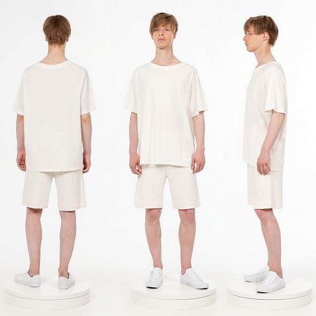 Футболка унисекс оверсайз T2, молочно-белая, размер XL/2XL