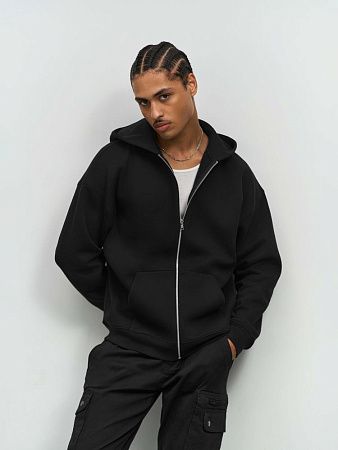 Толстовка унисекс на молнии Jelo, черная, размер XS