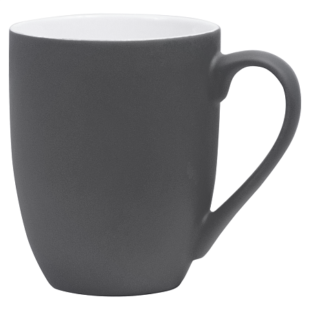 Кружка фарфоровая Cassa Grande Сlassic Soft софт тач с дефектами, серая, 350 мл