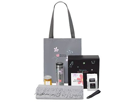 Подарочный набор «Re:f. Walk» с палантином, шоппером и термосом