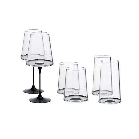 Хрустальный бокал для игристого вина на магните Trebonn SplitGlass, 2 шт, 320 мл